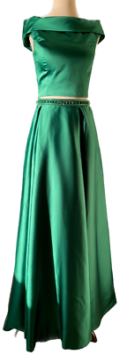 emerald green two piece prom dress Emerald Green Dark Green Two Piece Prom Dress Piece Emerald Green Prom Dress Shop
