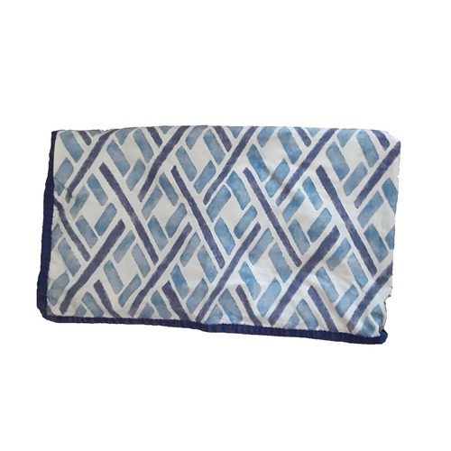 Lauren Ralph Lauren King sham blu indaco fantasia batik 100% cotone DIFETTO