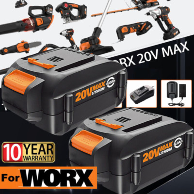 4.0 2PACK 6.0 Ah For Worx 20V Max PowerShare Battery WA3575 WA3520 WA3675 WA3674