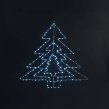 Christmas Lights Tree LED Silhouette Ice White LED's 64cm - In or Outdoor Use