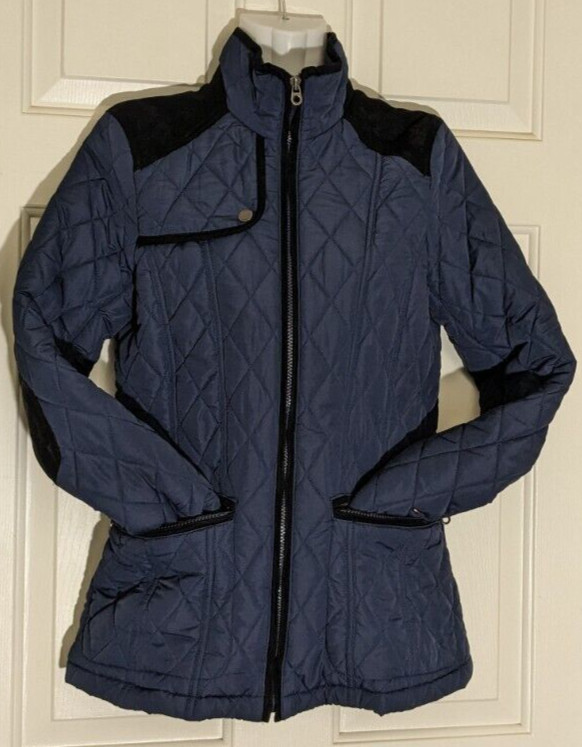 Tommy Hilfiger Coat/Jacket Womens Knit Storm Cuff Puffer Size XS Blue