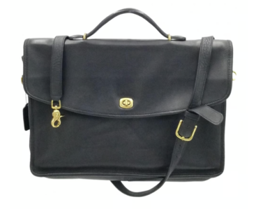 Coach C23 5265 Vintage Lexington Black Leather Briefcase/Laptop
