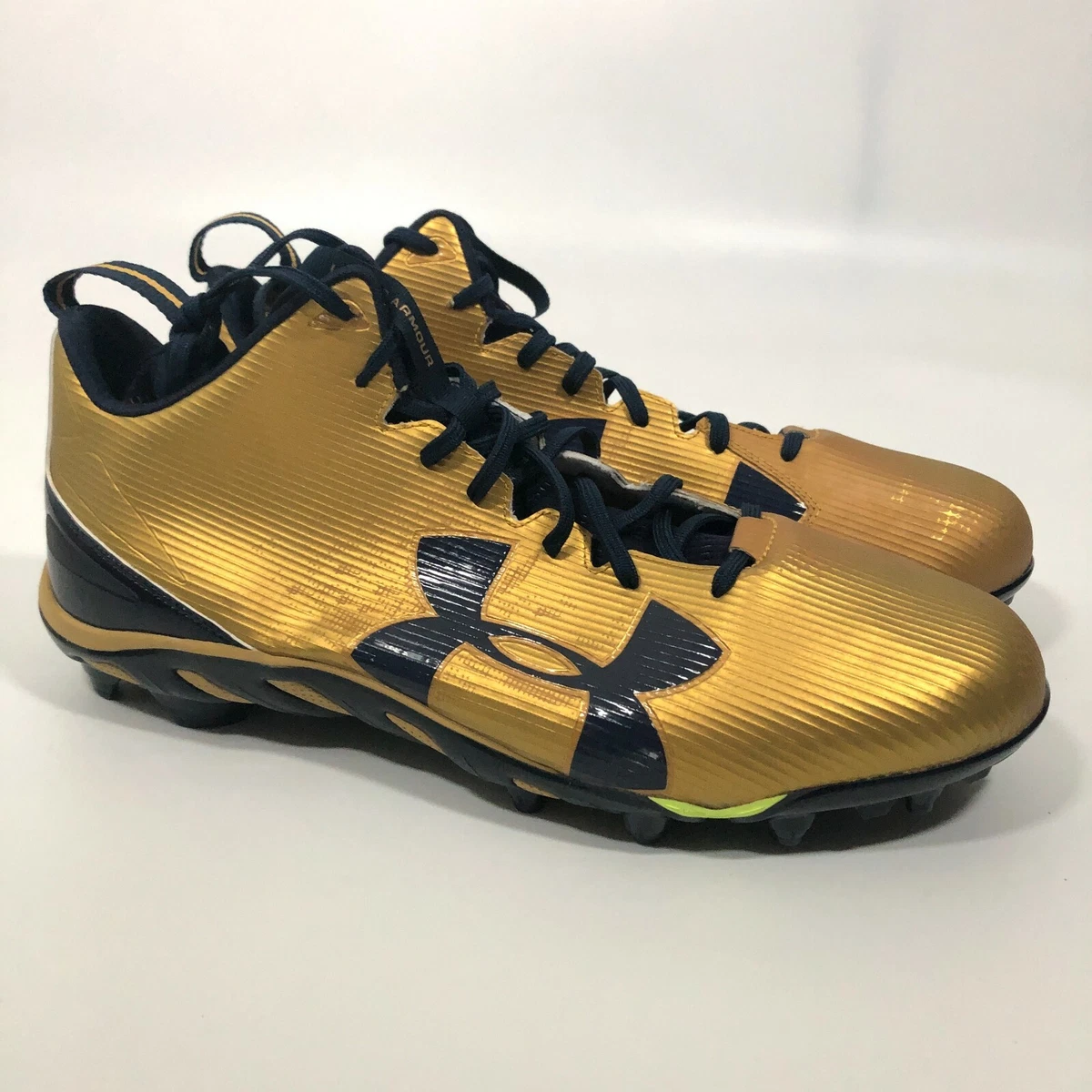 Gold under armour football cleats cheap