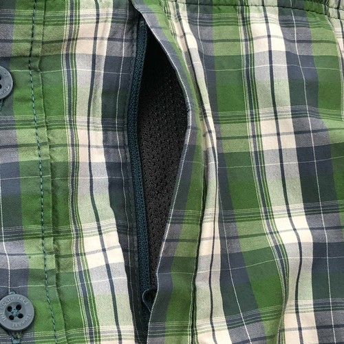 The North Face Men’s Short Sleeve Hiking Shirt W/Hidden Pocket Green Plaid L - Picture 5 of 8