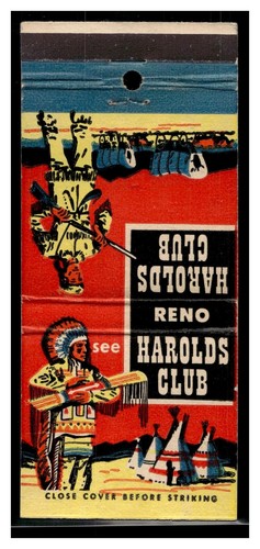 Libro de fósforos vintage Harlods Club Reno, NV - Imagen 1 de 2