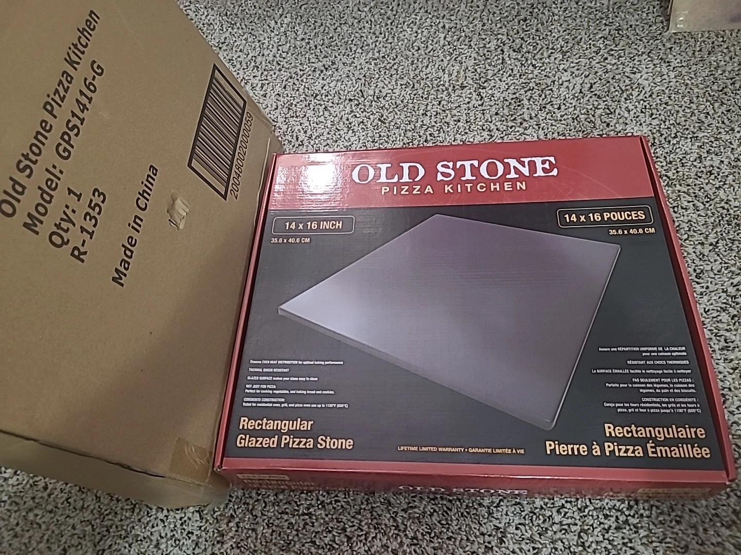 Old Stone Pizza Kitchen Rectangular Pizza Stone 14” x 16” GPS1416-G
Opens in a new window or tab