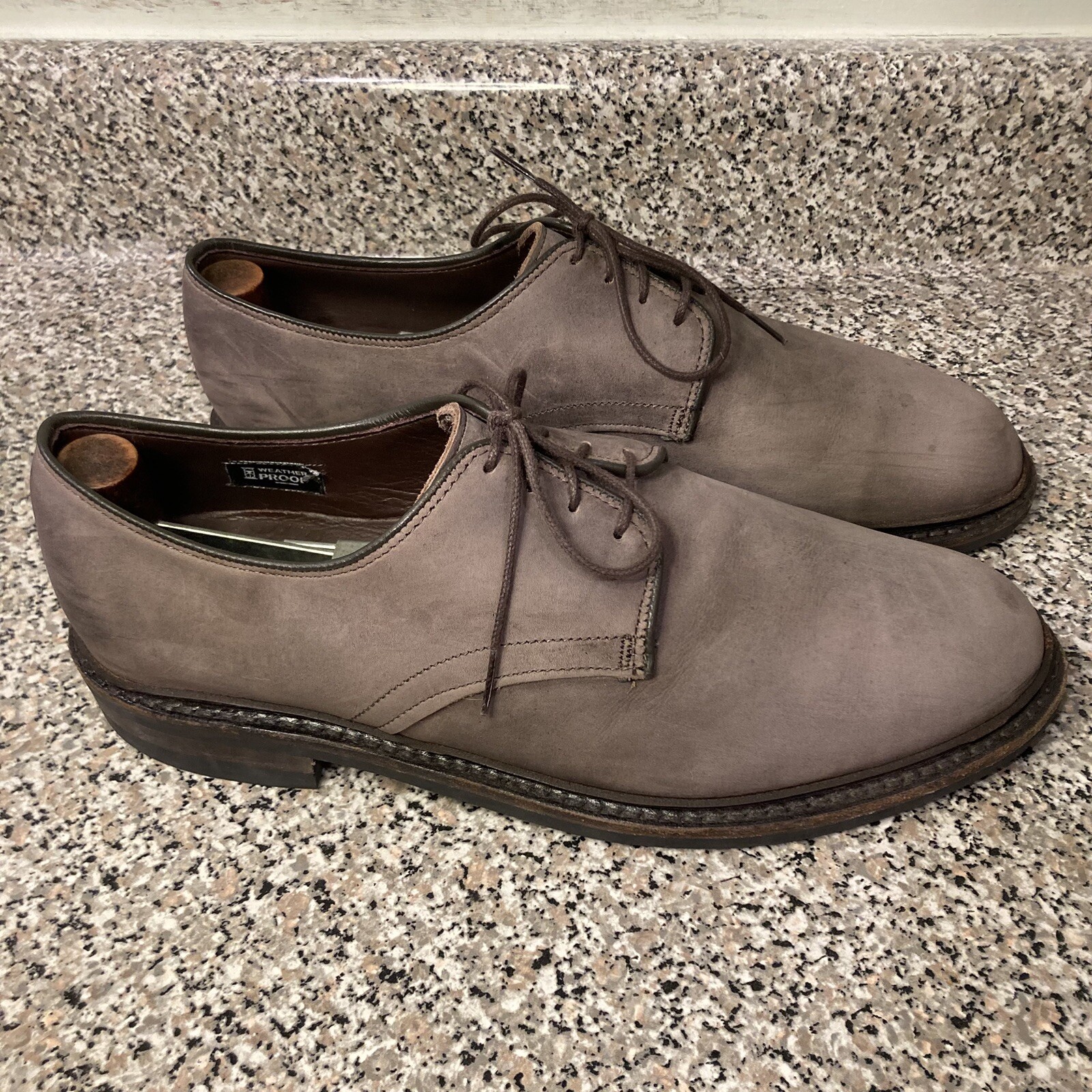 SAOLA Soletta Allen Edmonds Surrey 3797 marrone tortora nabuk derby 9 5D sughero usata in ottime condizioni