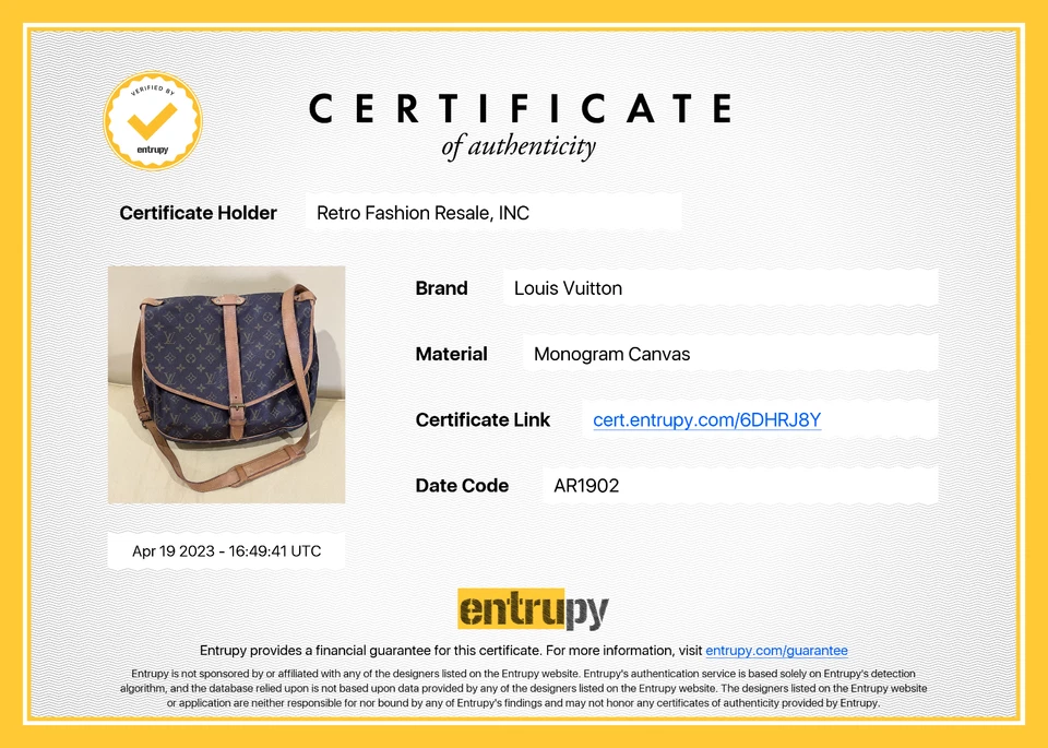 90-е LOUIS VUITTON Saumur 35 подлинный винтажный монограмма через плечо сумка-планшет - Изображение 2 из 4