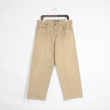 Empyre Corduroy Baggy Pants 32x28 - Distressed Cutoff Loose Fit Brown Tan