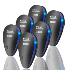 6Pack Ultrasonic Pest Insect Rodent Repeller Mice Rat Bug Electronic Plug-In
