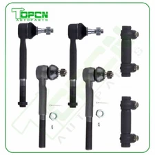 6pcs Front Inner Outer Tie Rod Ends For 1988-1998 99 Chevy GMC K1500 K2500 K3500