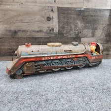 VTG 1969 Silver Mountain Express Tin Train Toy Battery Operated Tested No Power