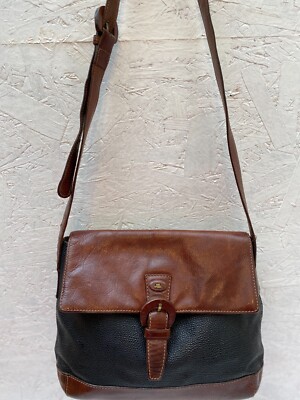 ** The Bridge ** Handtasche aus Leder und Canvas Umhängetasche Bag Vintage zu...