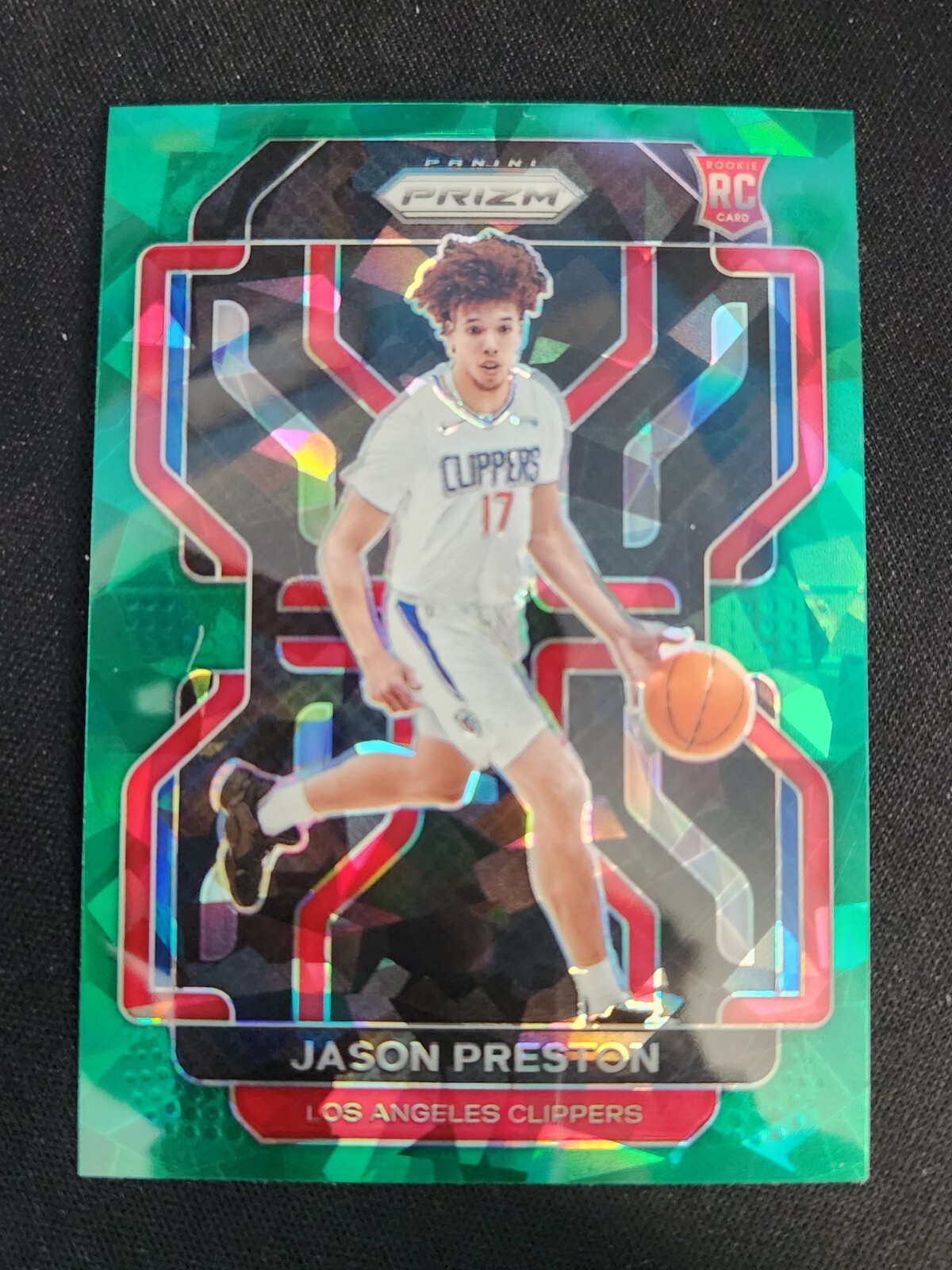 2021-22 Panini Prizm Green Ice Prizm Jason Preston #327 Rookie RC