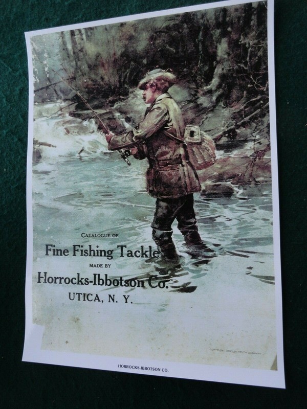 Horrocks-Ibbotson Co. Fishing Tackle Advertising Poster Utica, NY, 1910 