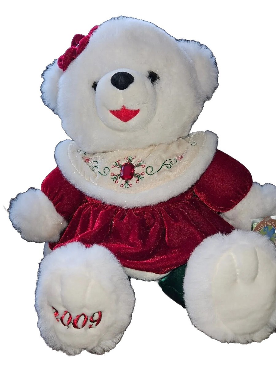 Walmart 19” Teddy Bear Snowflake Girl 2009 Dan Dee Christmas White
