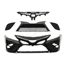 Front Bumper+Upper Lower Grille+Fog Light Cover For Camry SE 2018 2019 2020 5pcs