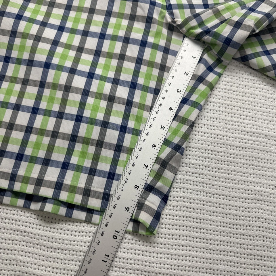 Chaps Men's 42 White Plaid Colorful Flat Front Chino Shorts Dad Golf - Image 4 of 4