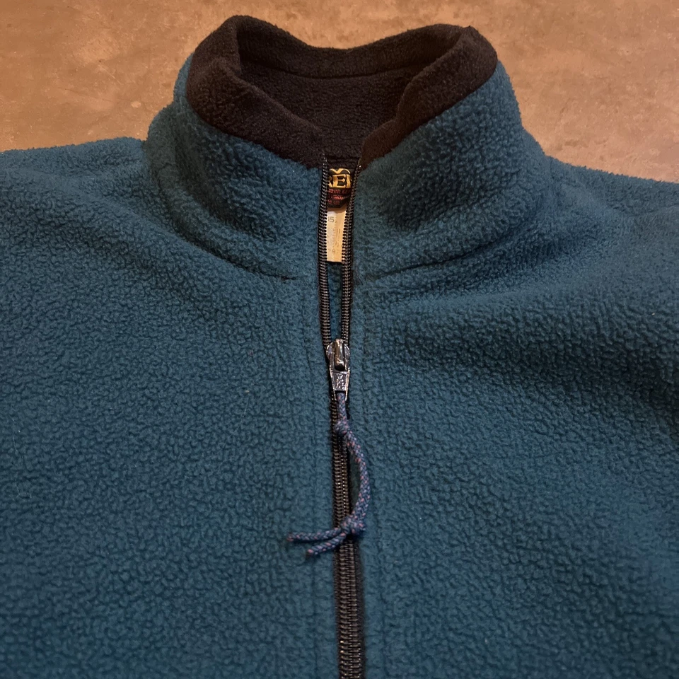 Chaleco polar vintage REI XS cremallera completa Polartec verde azulado años 90 de colección Foto 3 de 4