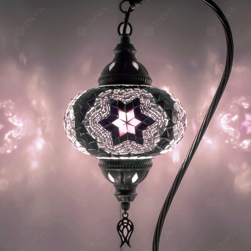 Turkish Moroccan Mosaic Table Bedside Desk Tiffany Lamp Light for US/UK/EU Use - Picture 2 of 8