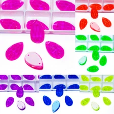 Drop Solid Gem Crystal Neon Sew On Rhinestones Fluorescence Mocha Sewing accesso