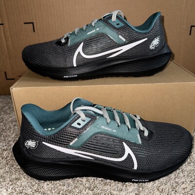 Nike Zoom Pegasus 40 Philadelphia Eagles Anthracite Gray Teal DZ5971-001 Sz. 9.5