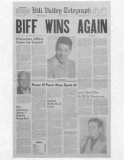 1985 Back To The Future Hill Valley Telegraph Biff Wins Again Replica