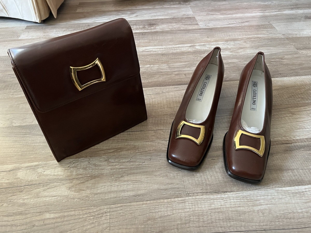 ALBERTO GOZZI Italy SZ40 (25,5 cm) US 10 HEELS SHOES-NWOB and Bag