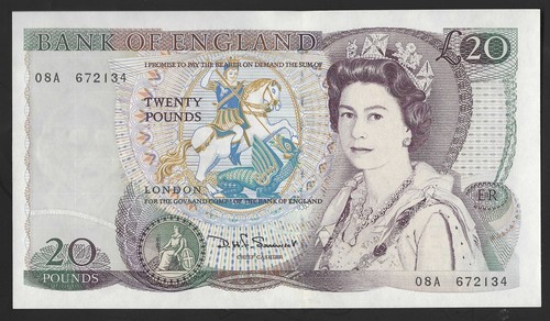 BANCONOTA 20 STERLINE B351 SOMERSET 1984 - UNC - SELEZIONA LA TUA BANCONOTA - Foto 3 di 32