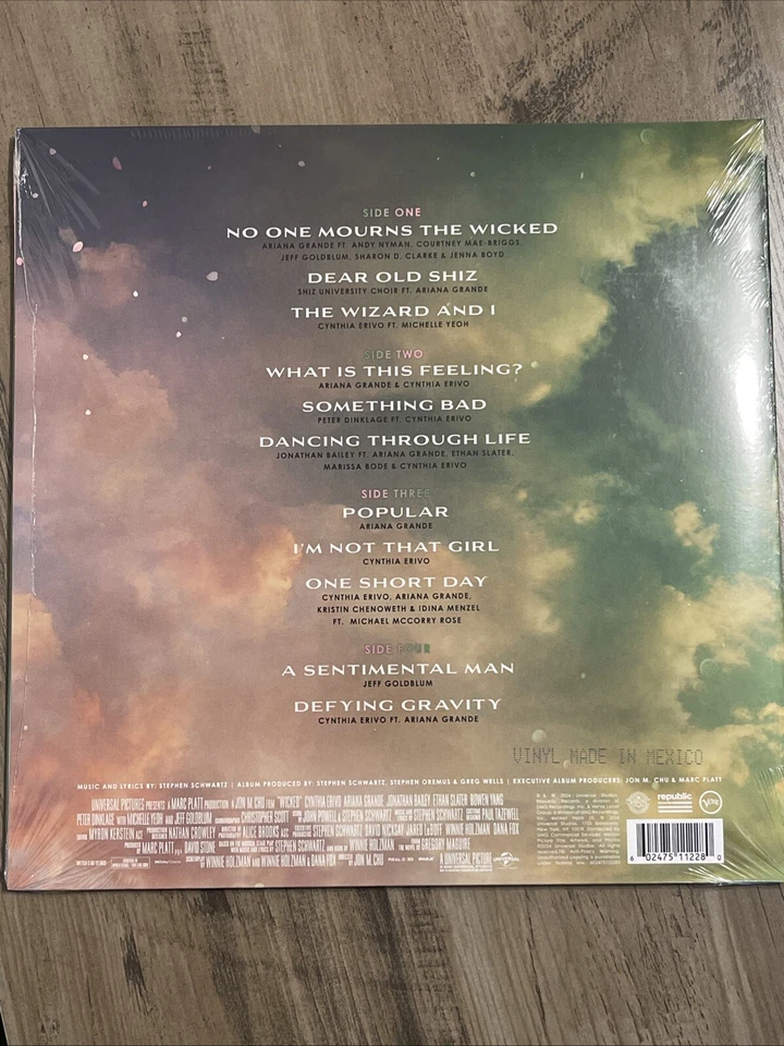 WICKED Limited Edition Target Exclusive 2LP Split Pink + Green Vinyl NEW SEALED - Image 3 of 3