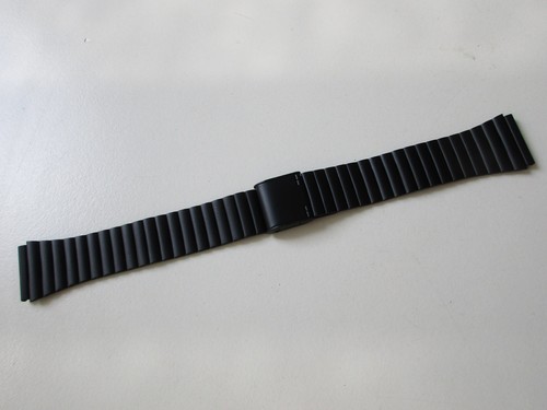Rally Matt black stainless steel 18 MM N.O.S. watch bracelet 1980's - Picture 9 of 9