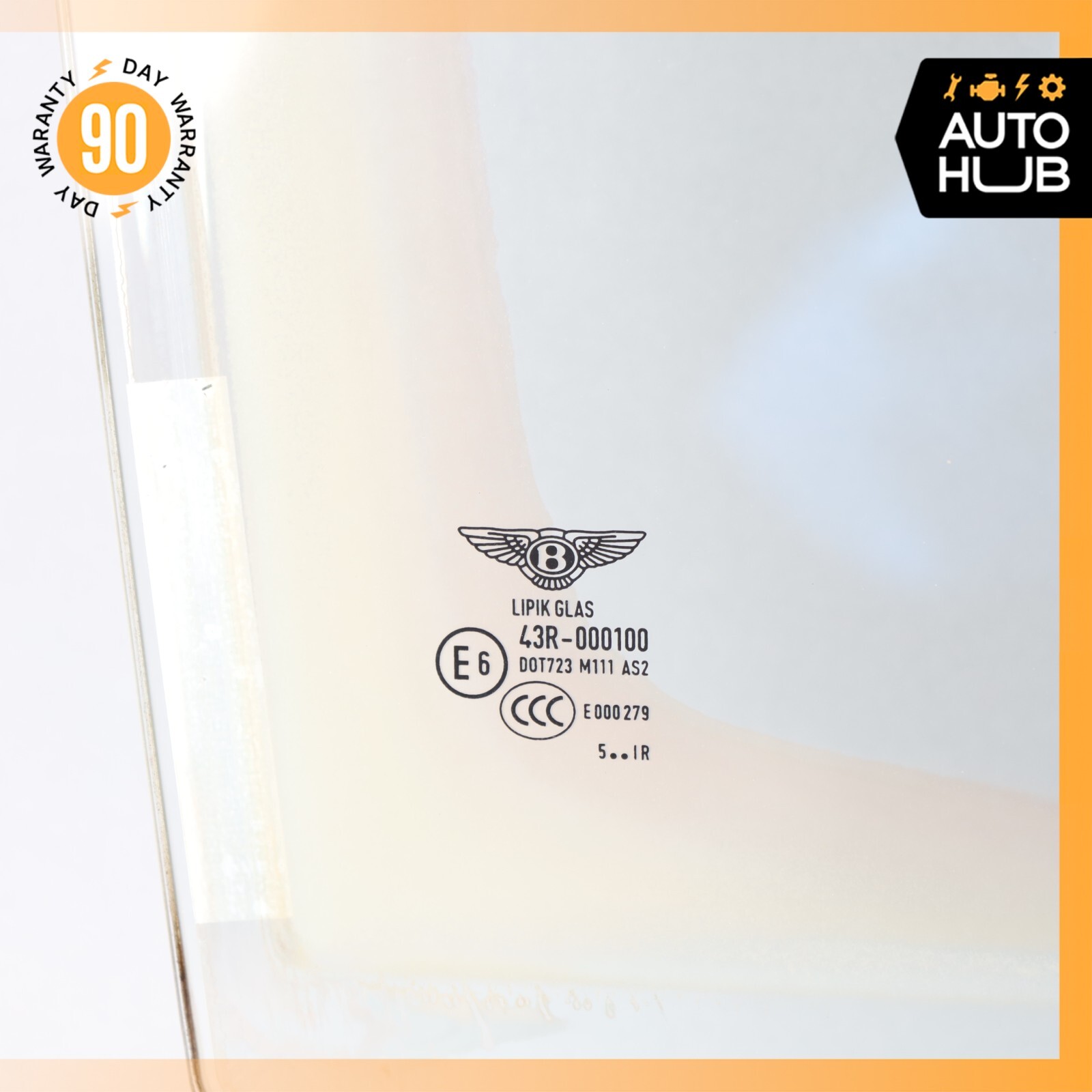 06-13 Bentley Continental Flying Spur Rear Right Side Door Window Glass OEM 58k