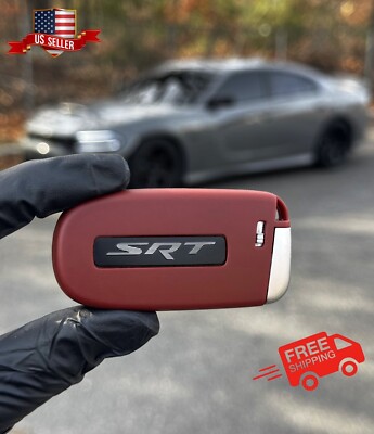 DODGE CHALLENGER CHARGER JEEP RED SRT HELLCAT KEY FOB WITH LOGO  (SHELL ONLY!!!)