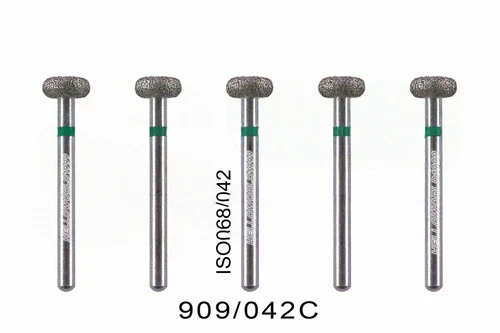 10Pcs Dental Diamond Burs FG Wheel / Donut 909/042C Coarse Grit High Speed