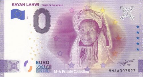 0 Euro Note MYANMAR - KAYAN LAHWI Tribes of the World Burma MMAA-2021-1 Rare! - Picture 1 of 1