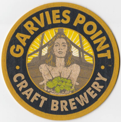 Garvies Point Craft Brewery Beer Coaster Glencove NY