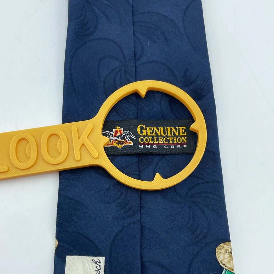 BUDWEISER Masculino Gravata de Seda Estampa de Sapo 1995 Anheuser Busch MMG Corp 4 Polegadas EUA - Imagem 4 de 4