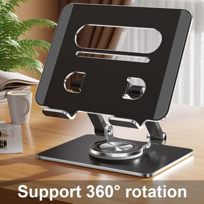 Aluminum Tablet Stand with 360 Rotating Axises and Adjustable Elevations Bracket