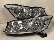 Factory OE Style Chrome Housing Clear Lens Head Lights Euro For 2008-2012 Accord