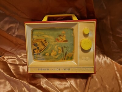 Vintage 1966 FISHER-PRICE GIANT SCREEN MUSIC BOX TV