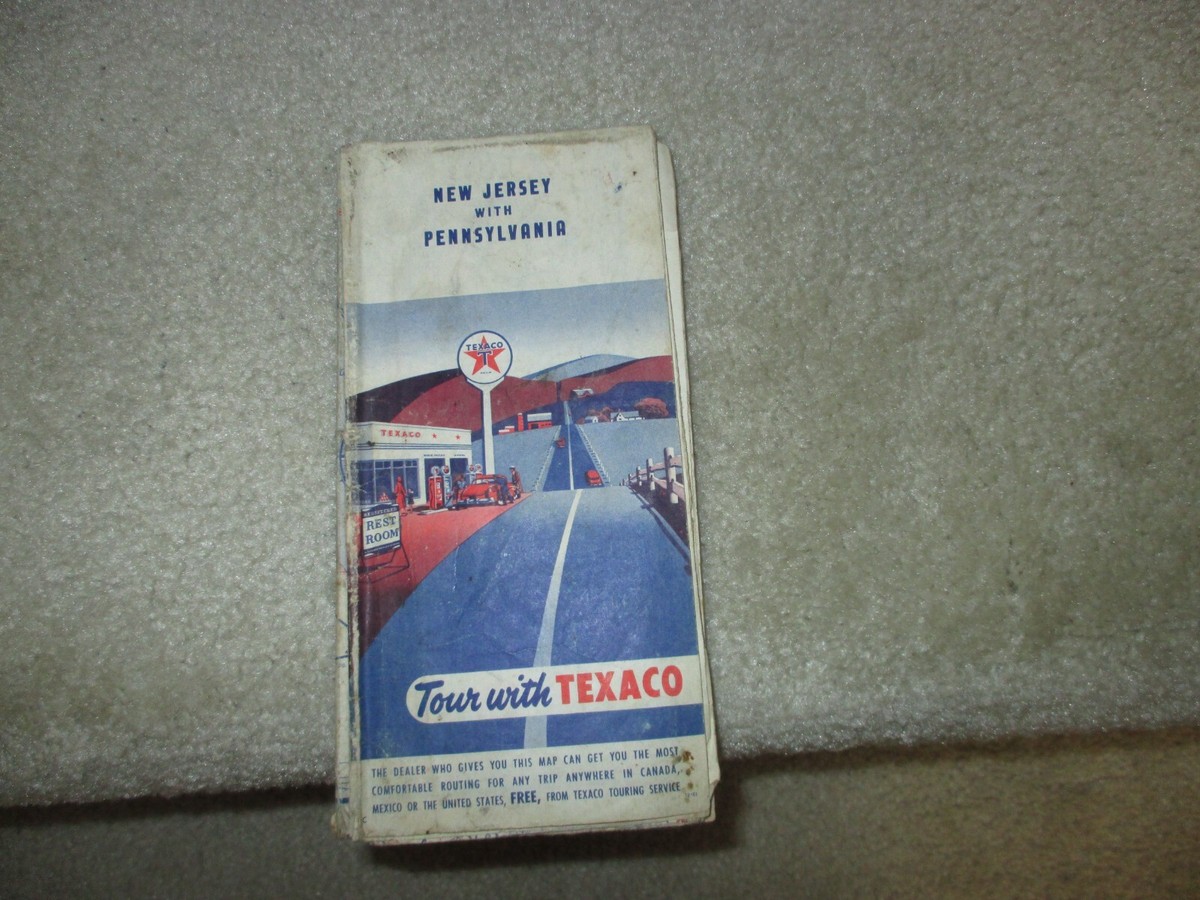 texaco cigarette prices 1950 Tour With Texaco Map-New Jersey With Pennsylvannia