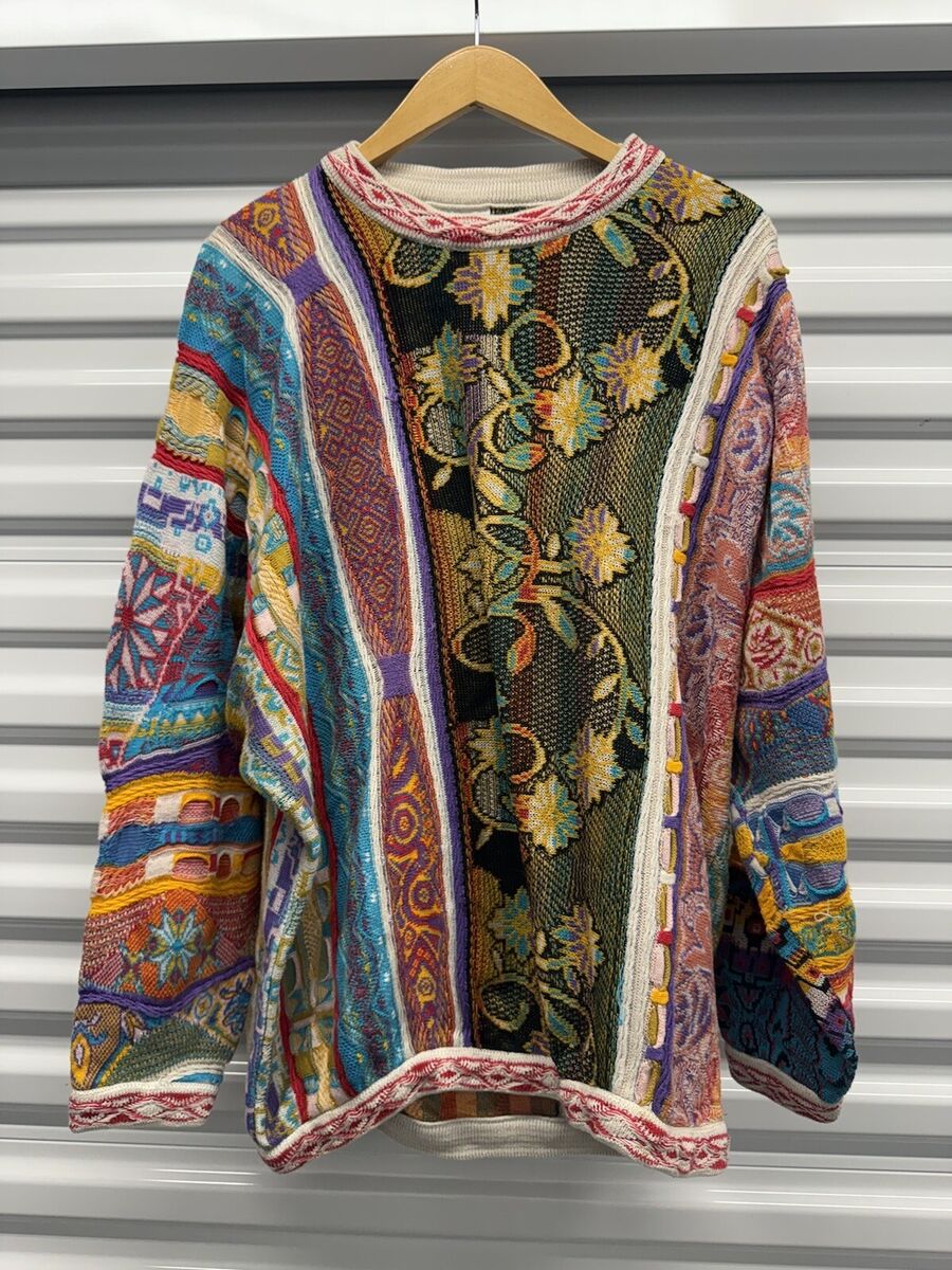 Vintage 90s Coogi Sweater Multicolor Rainbow Size XL Biggie Vintage 90s Coogi Sweater Multicolor Rainbow Size XL Biggie
