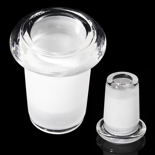 Expansor de vidrio transparente Reductor Adaptador Conector Lab 14mm Hembra a 18mm Macho - Imagen 2 de 6