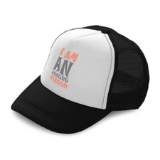 Kids Trucker Hat I Am An Amazing Person Polyester Boys Caps  Girls Caps
