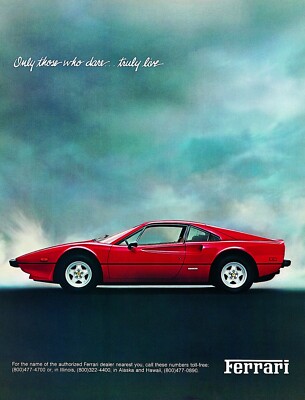 🏁 Ferrari Vintage Retro Ad Poster - F1 Formula 1 Racing Art 22x17