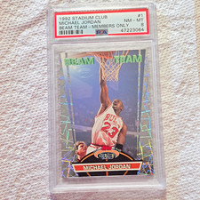 1992-93 Topps Stadium Club Beam Team Members Only Michael Jordan #1 PSA 8!!!🔥🔥