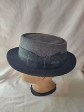 Vintage Knox Fifteen Men's Green Felt Pork Pie Hat Sz 7 