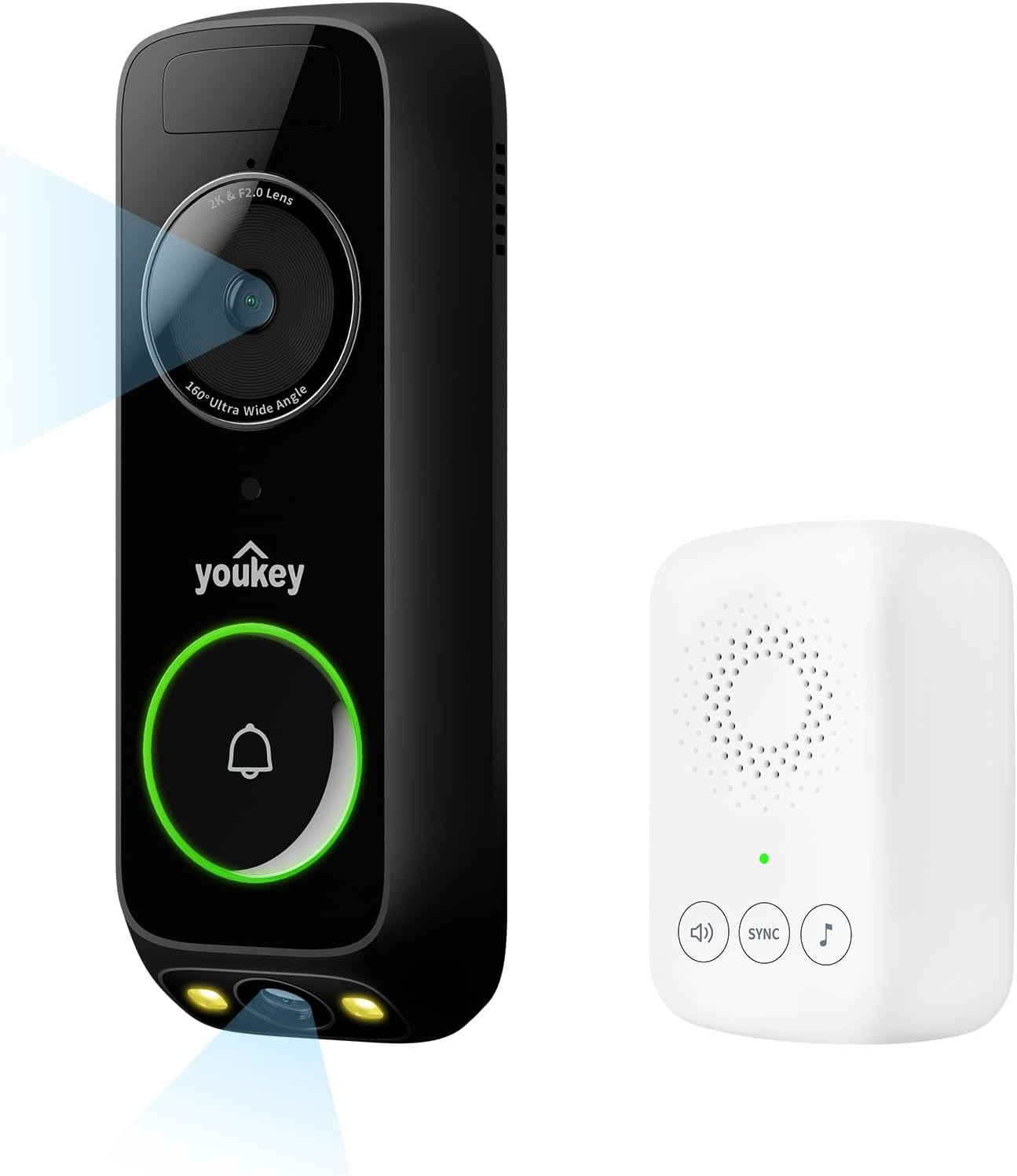 Wireless 2K Doorbell Camera with Chime