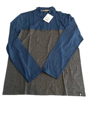 SmartWool  Mens 1/4 Zip Merino Sport 150 Medium Layer Shirt Color Block NWT