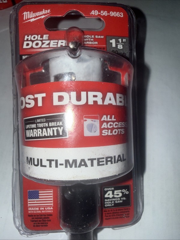 Milwaukee 49-56-9663 1-1/8” Hole Dozer Hole Saw - New